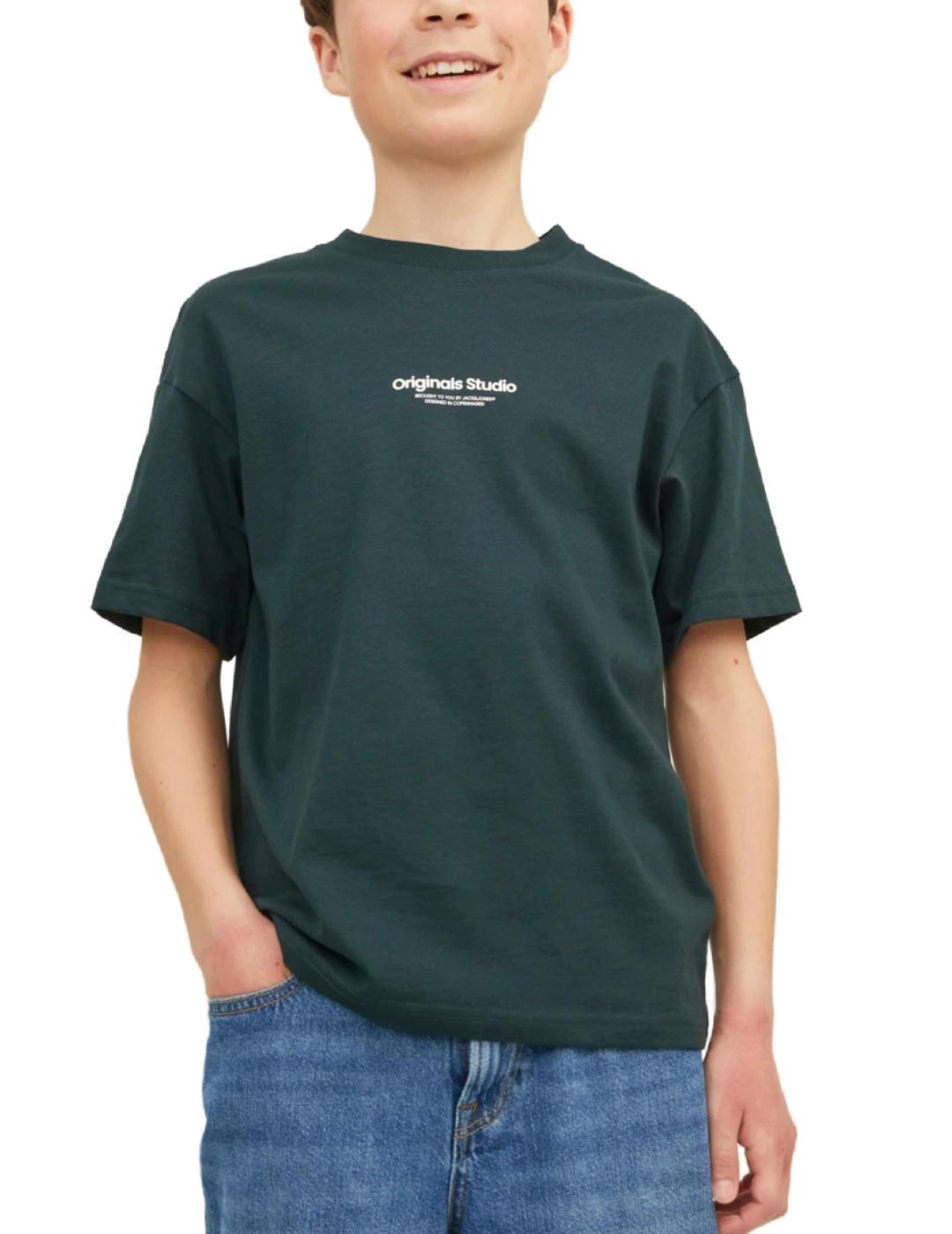 Camiseta Jack&Jones Junior Erbro verde de niño-&