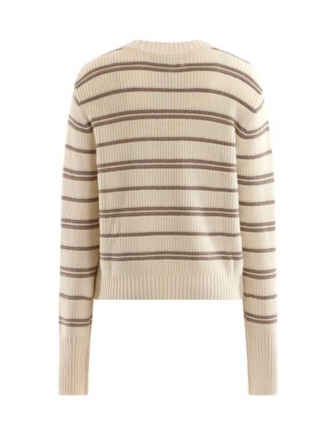 Jersey Guess Jewel rayas beige rayas para mujer