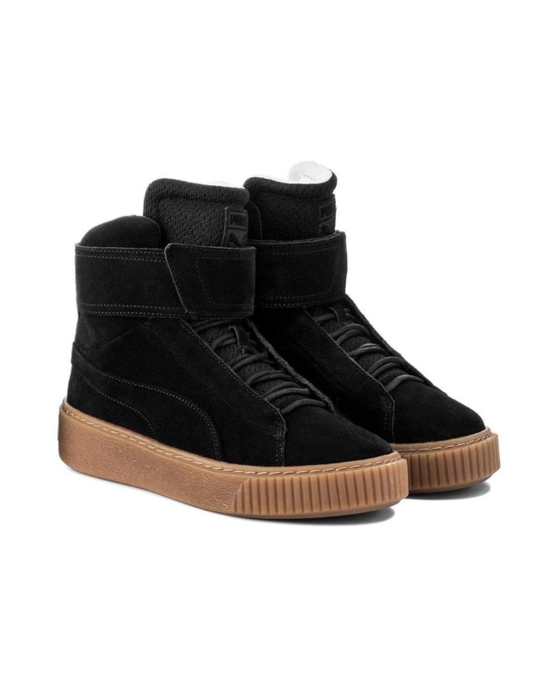 Zapatillas de botín Puma Plataform mid negras de mujer