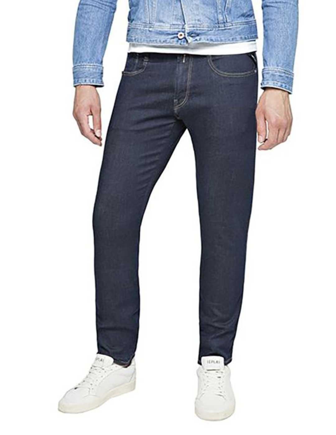 Pantalón vaquero Replay Ambass azul marino para hombre