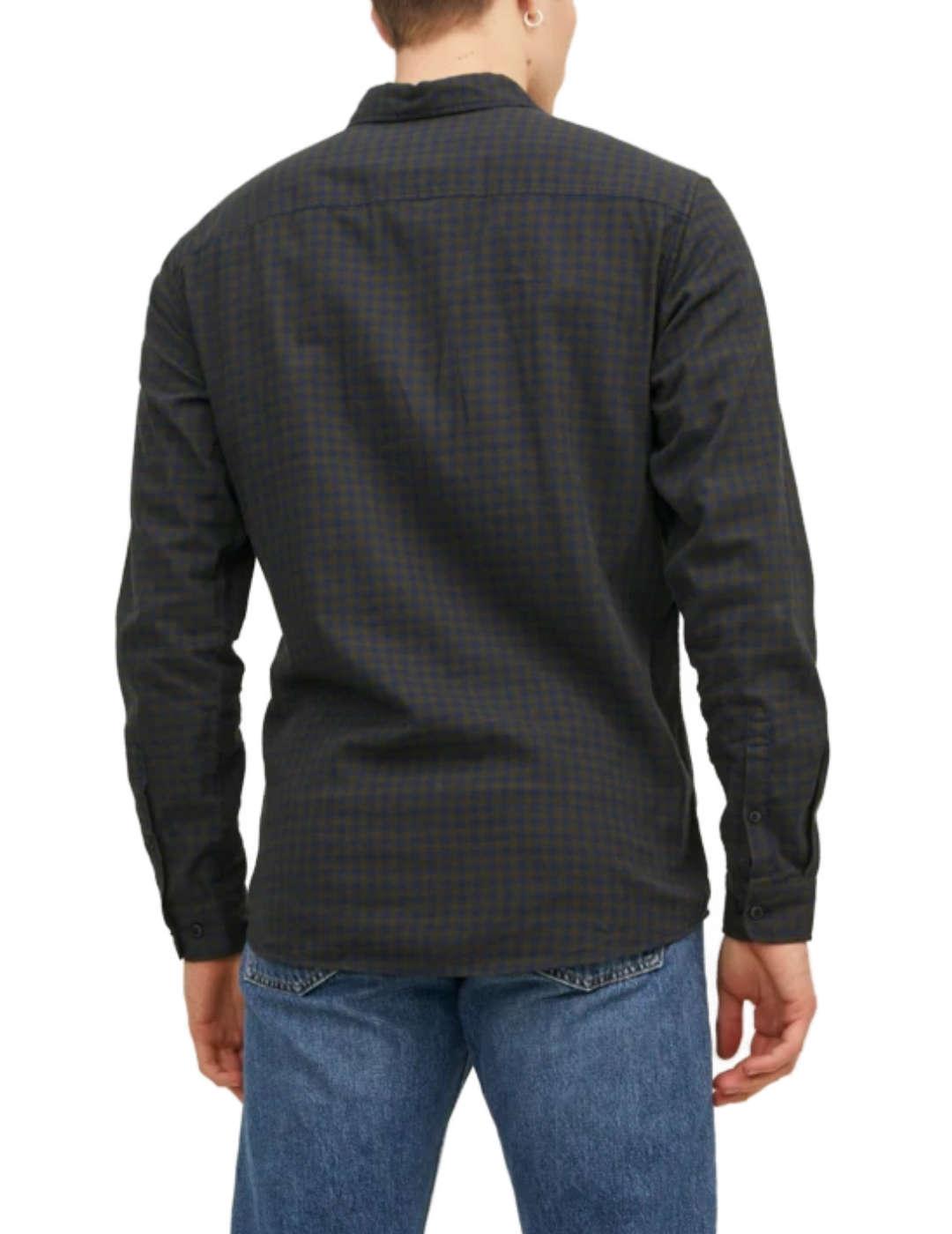 Camisa Jack&Jones Gingham verde cuadros de hombre