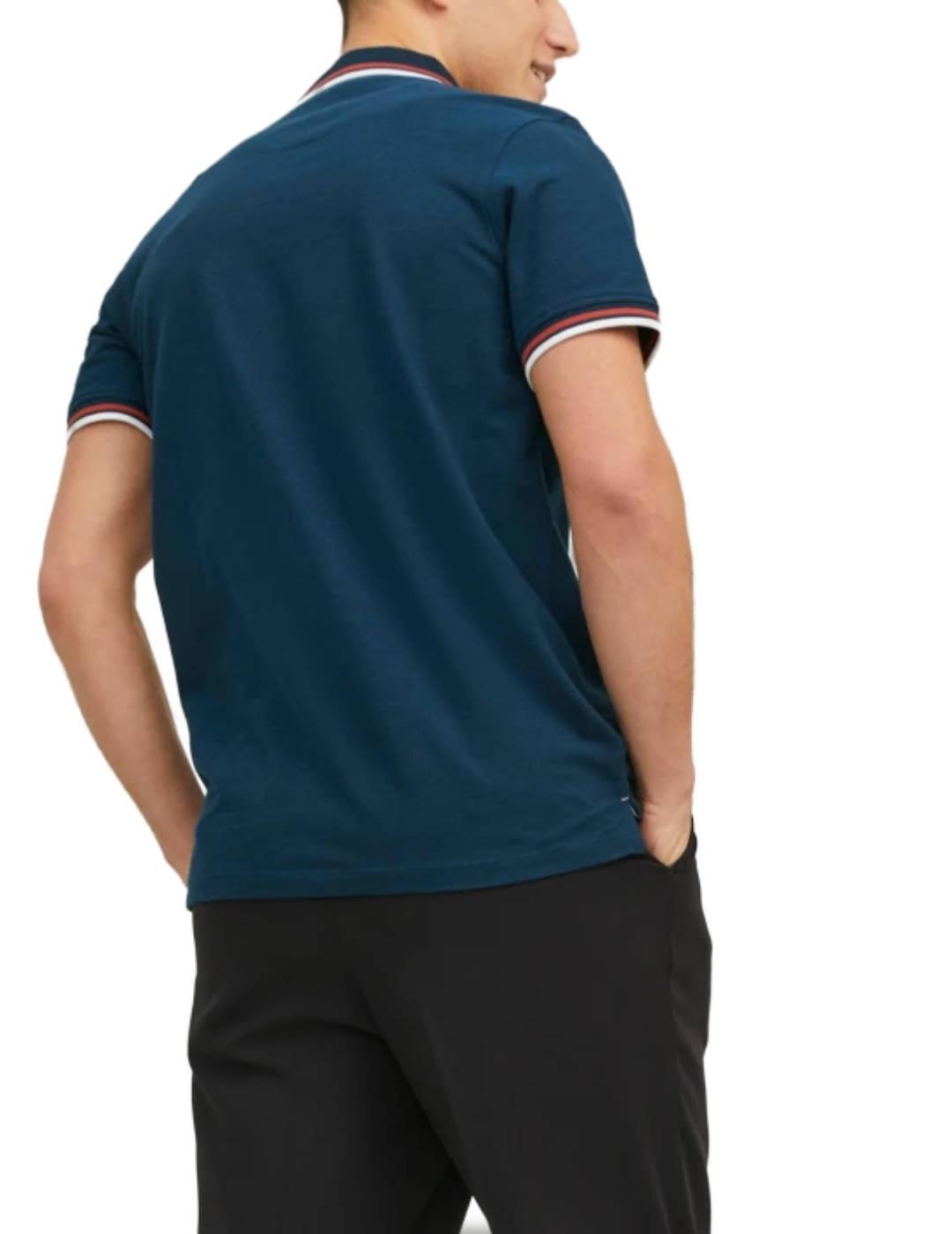 Polo Jack&Jones Paulos azul oscuro manga corta para hombre