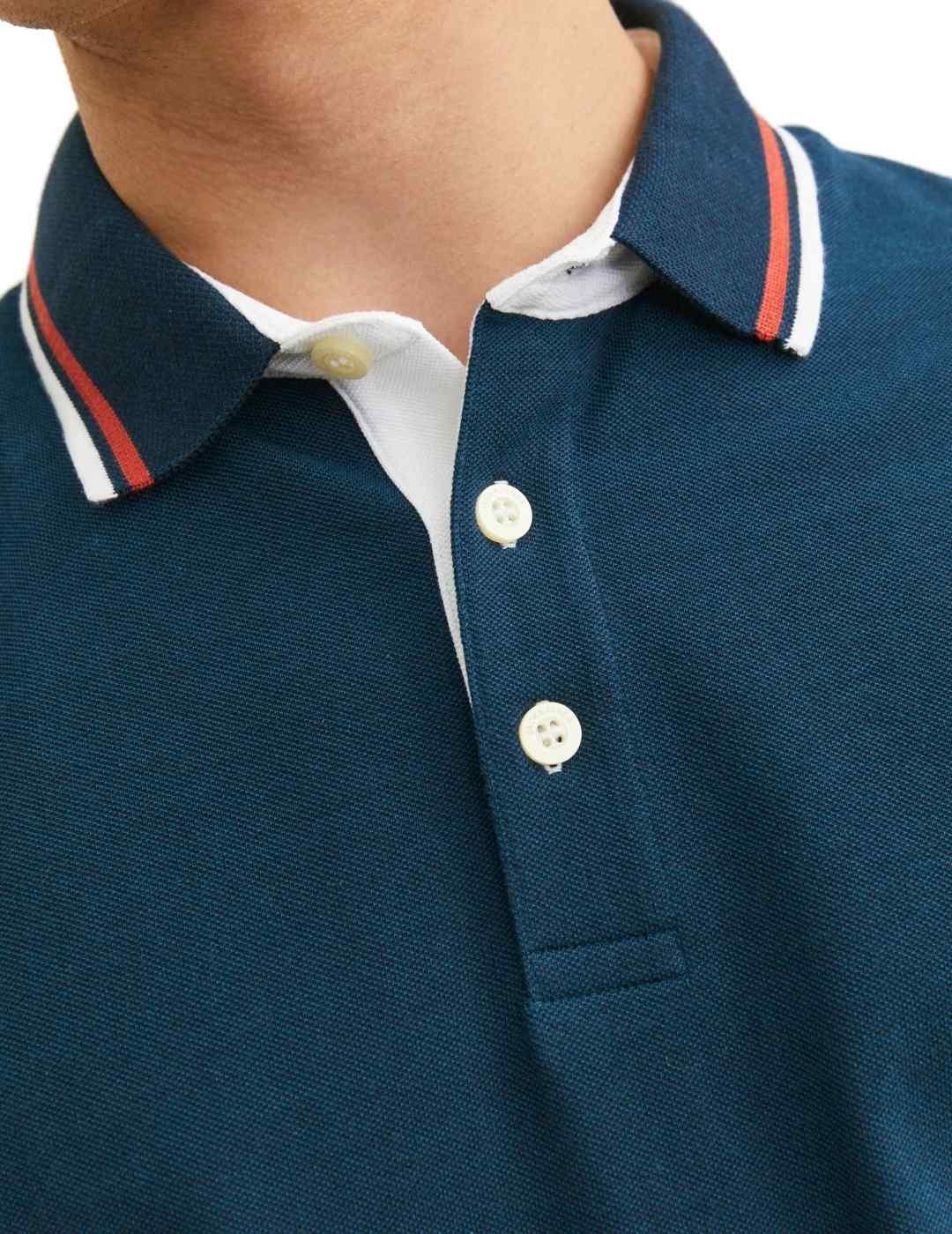 Polo Jack&Jones Paulos azul oscuro manga corta para hombre
