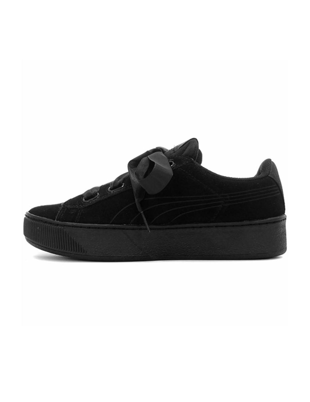 Zapatillas Puma Vikky negras con lazo para mujer