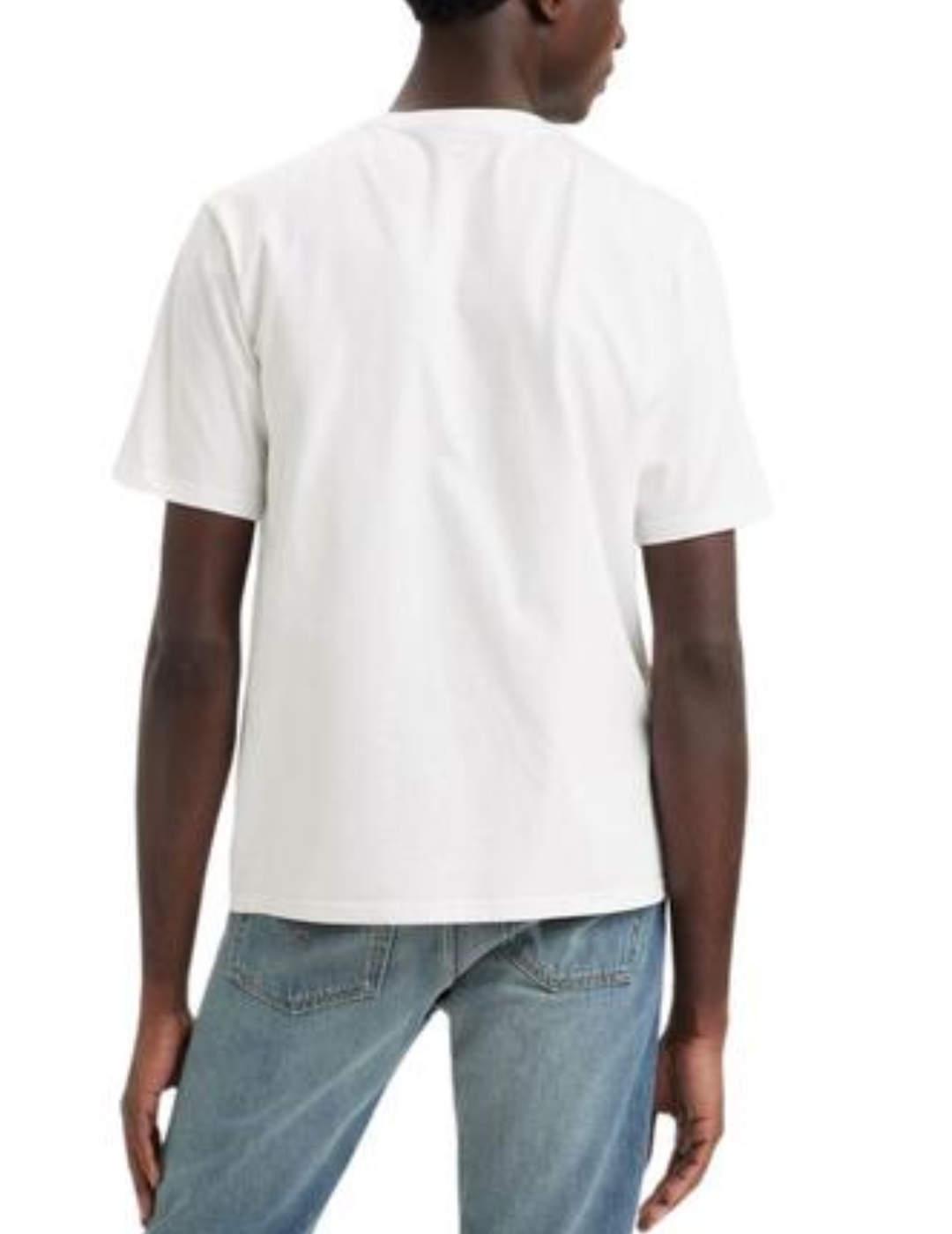 Camiseta Levi's relaxed color blanca logo multicolor hombre