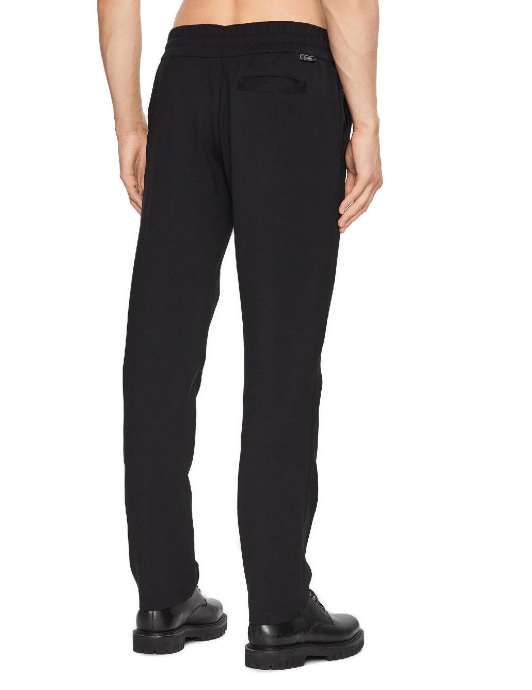 Pantalón Guess Monaco negro de tela ajustable para hombre