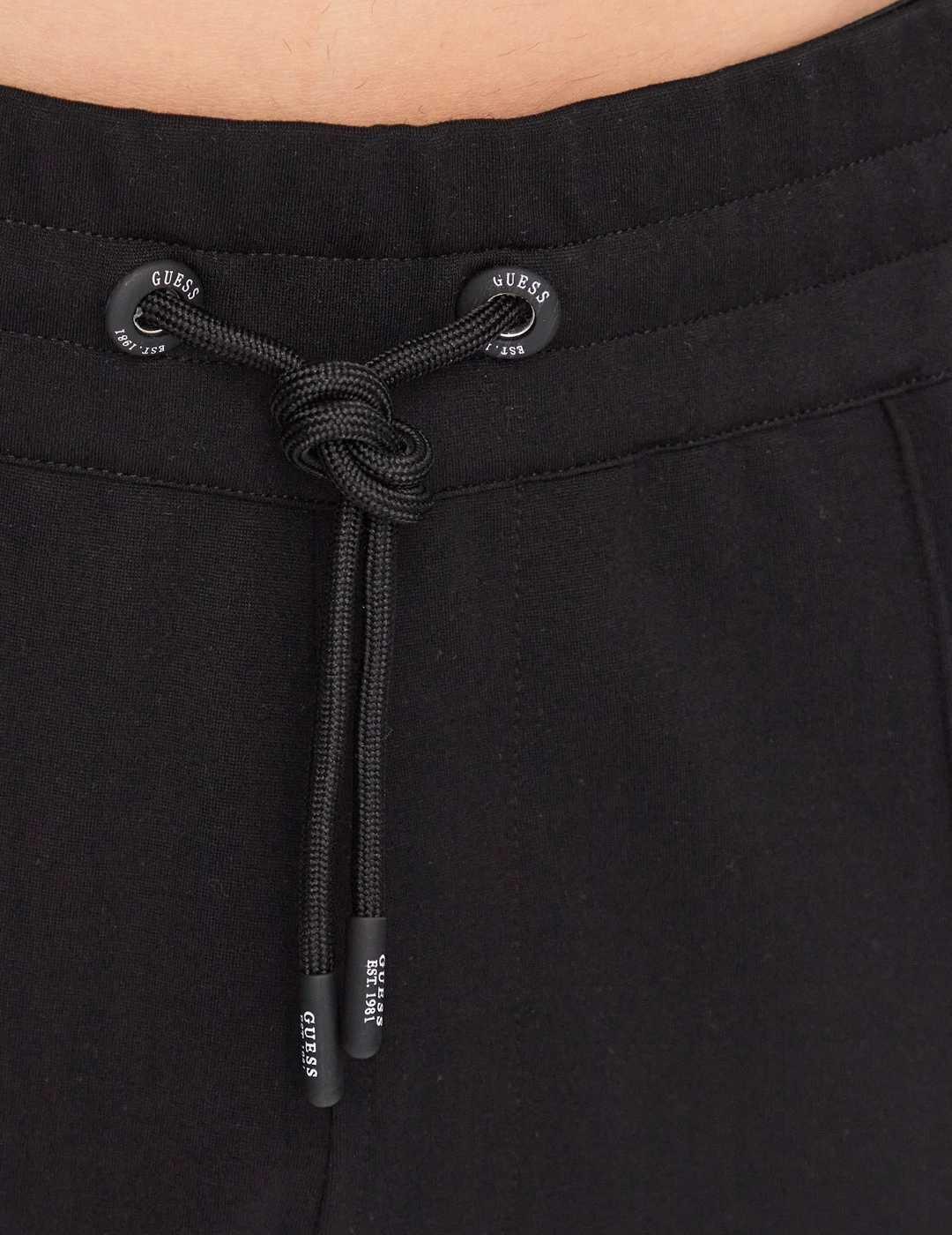 Pantalón Guess Monaco negro de tela ajustable para hombre