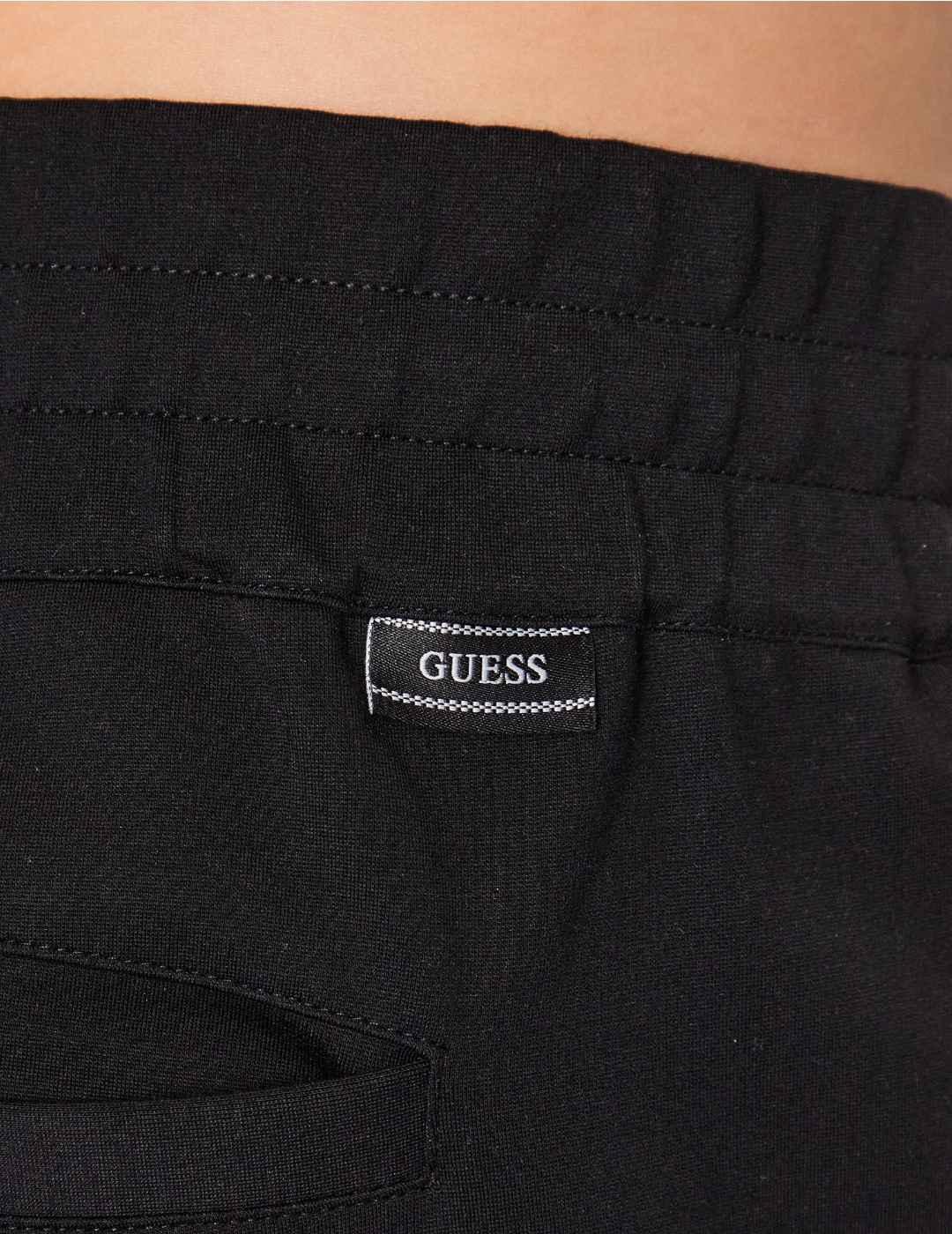 Pantalón Guess Monaco negro de tela ajustable para hombre