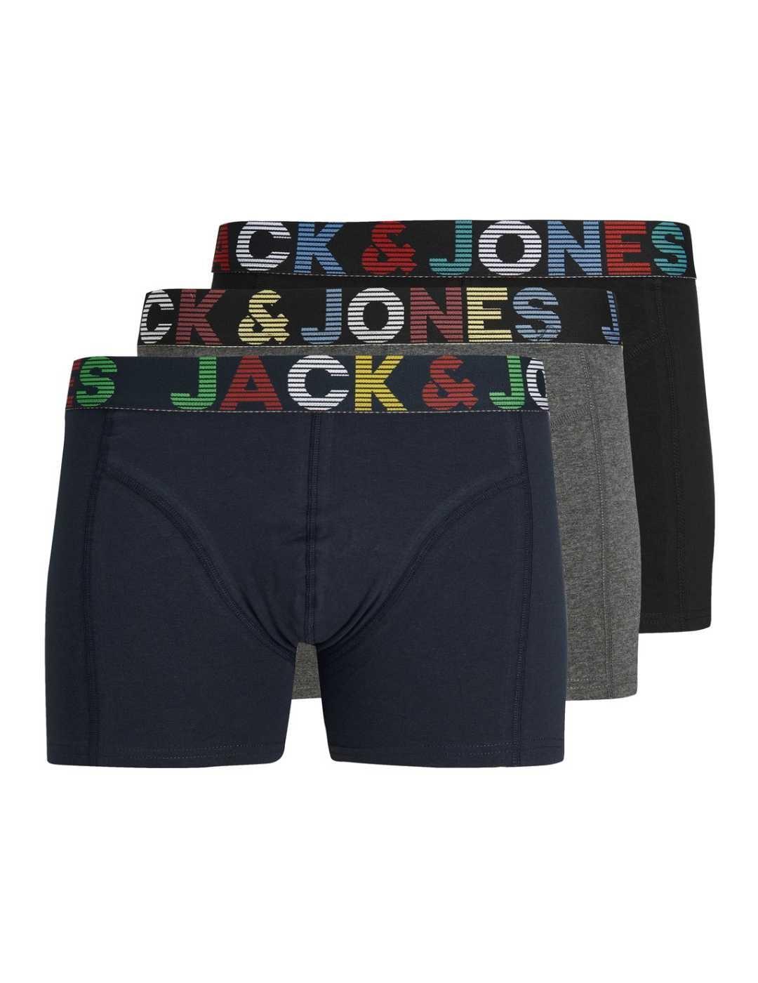 Intimo Jack&Jones pack3 negro para hombre-&