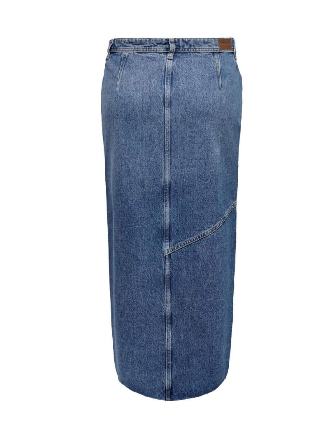 Falda Only Sheena vaquera azul botones para mujer