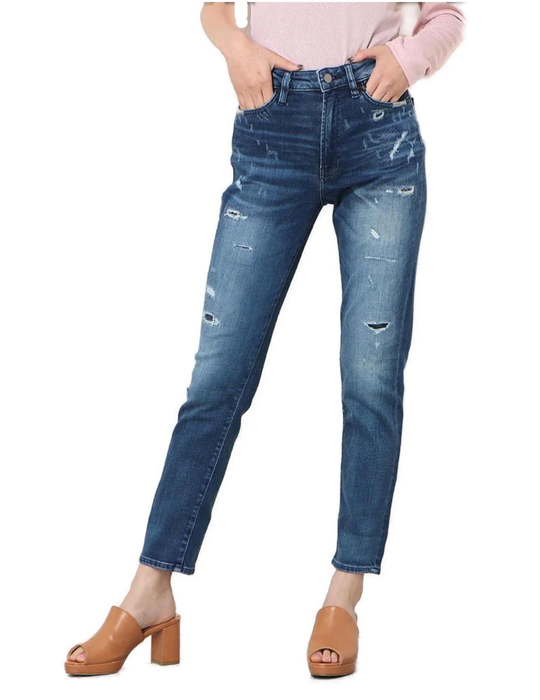 Pantalón vaquero Guess skinny rotos de mujer