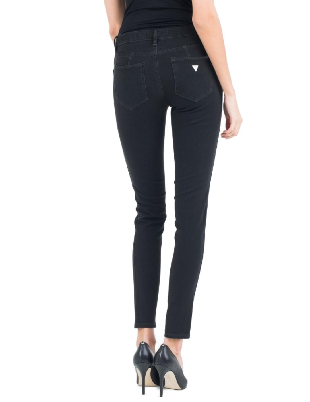 Pantalón vaquero Guess skinny negro para mujer