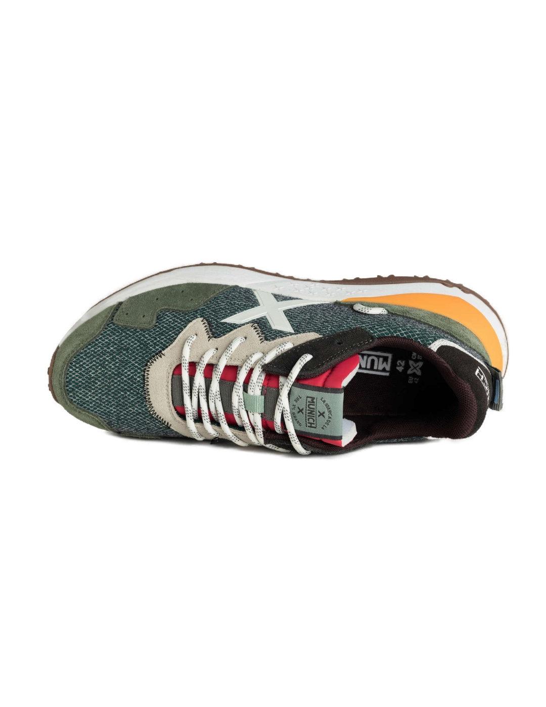 Zapatilla Munich Shibuya11 verde kaki para hombre