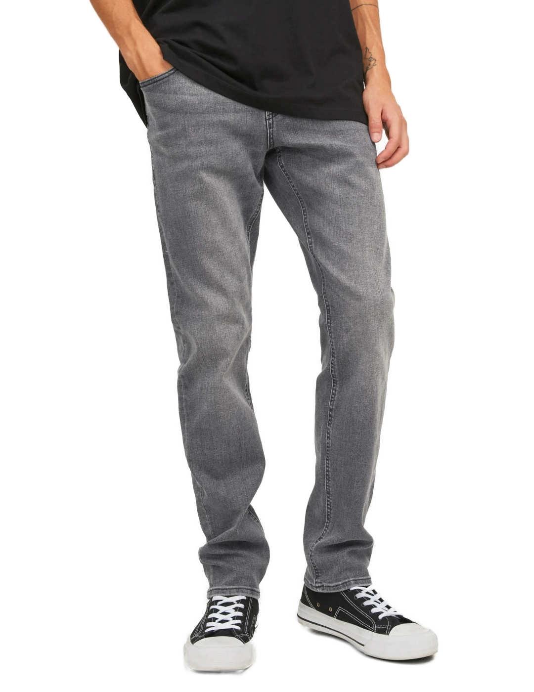 Pantalón vaquero Jack&Jones Glenn gris skinny de hombre