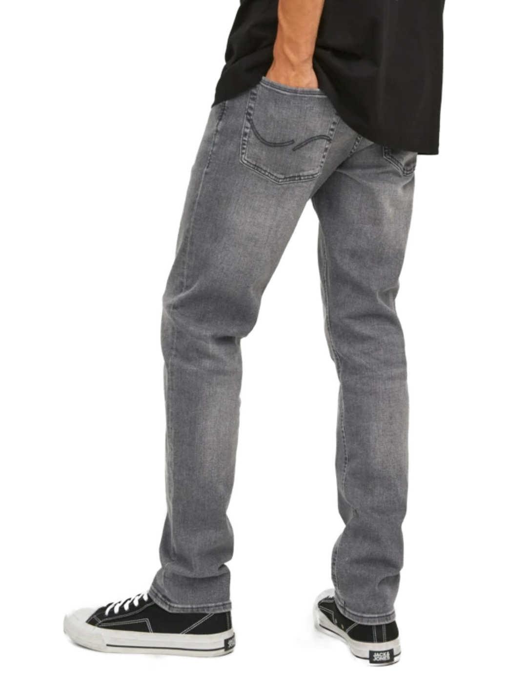 Pantalón vaquero Jack&Jones Glenn gris skinny de hombre