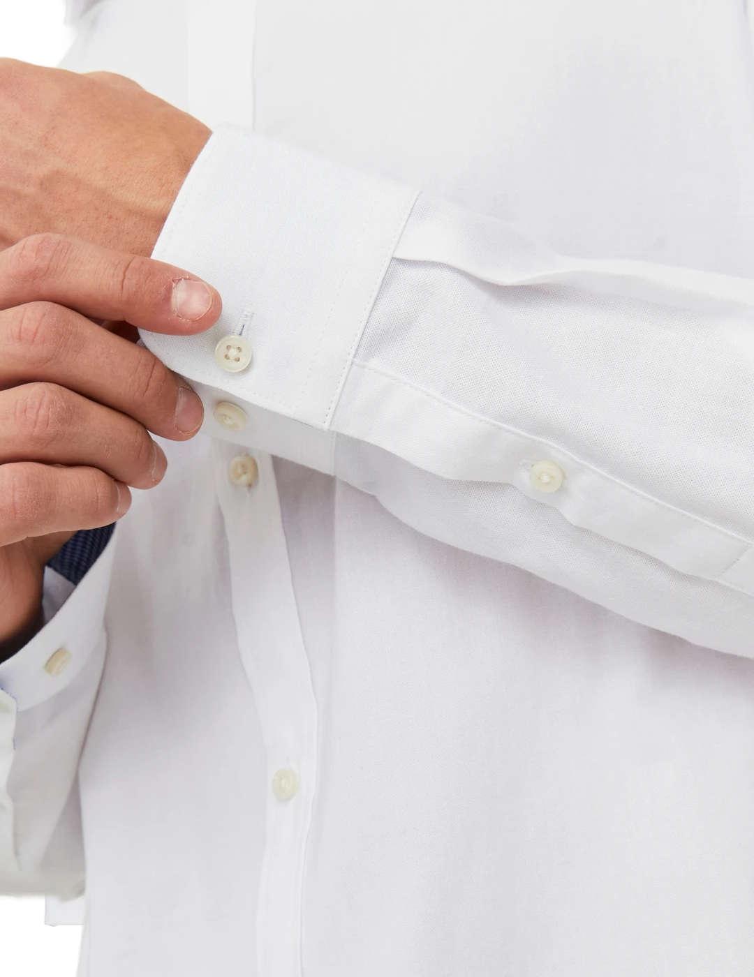 Camisa Jack&Jones manga larga oxford blanca para hombre