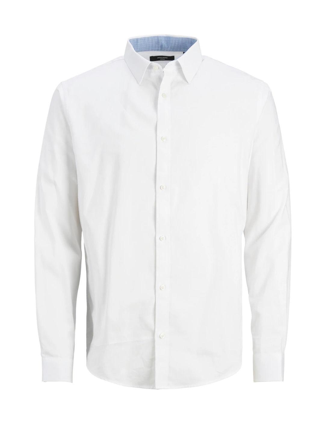 Camisa Jack&Jones manga larga oxford blanca para hombre