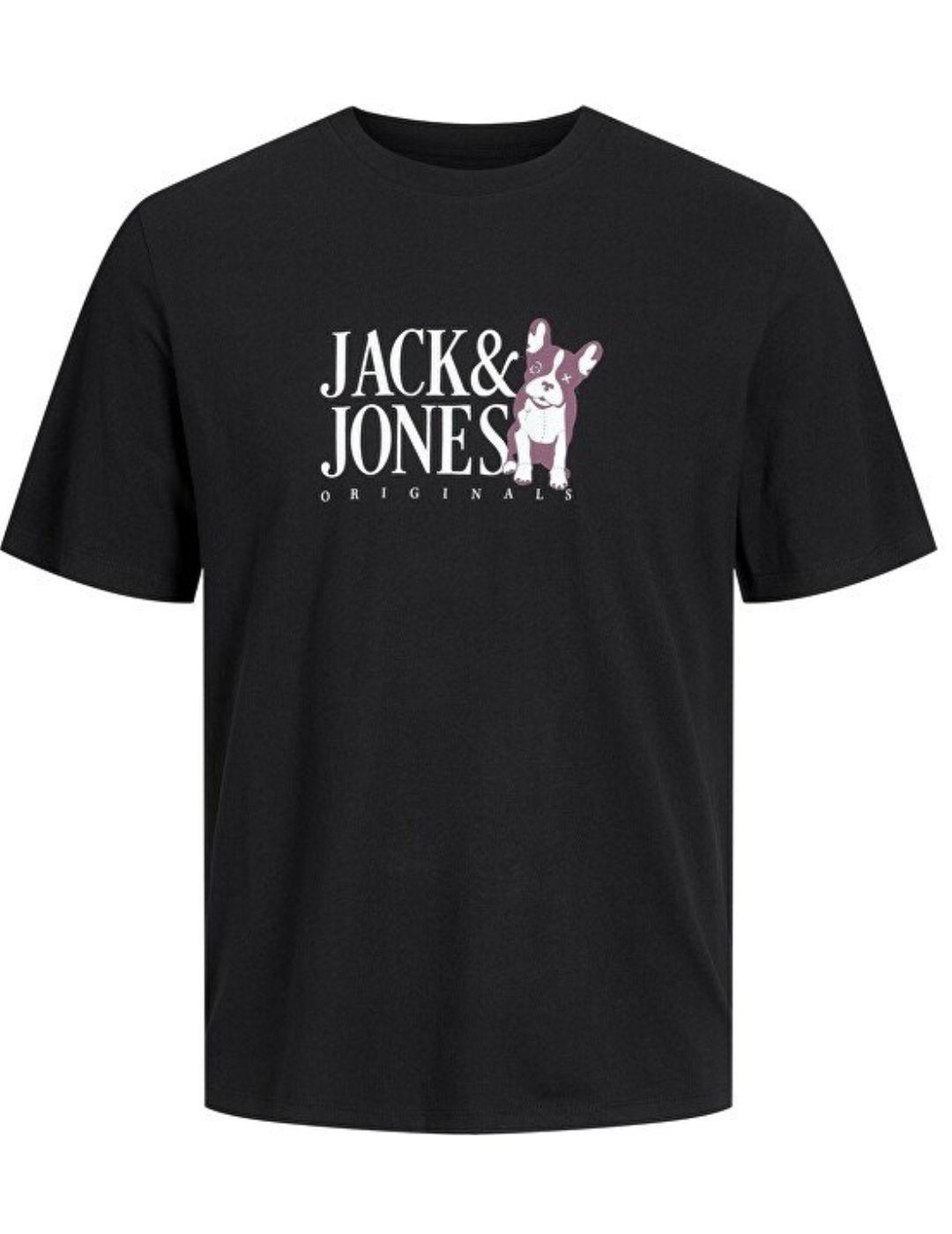 Camiseta Jack&Jones Orbeware negra manga corta para hombre