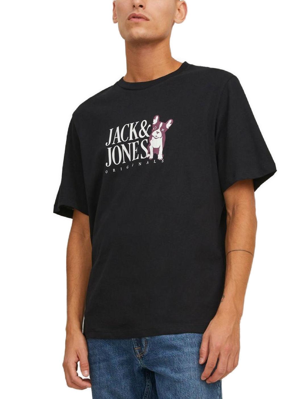 Camiseta Jack&Jones Orbeware negra manga corta para hombre