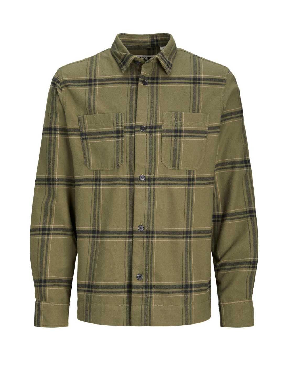 Camisa Jack&jones Cospace franela verde hombre