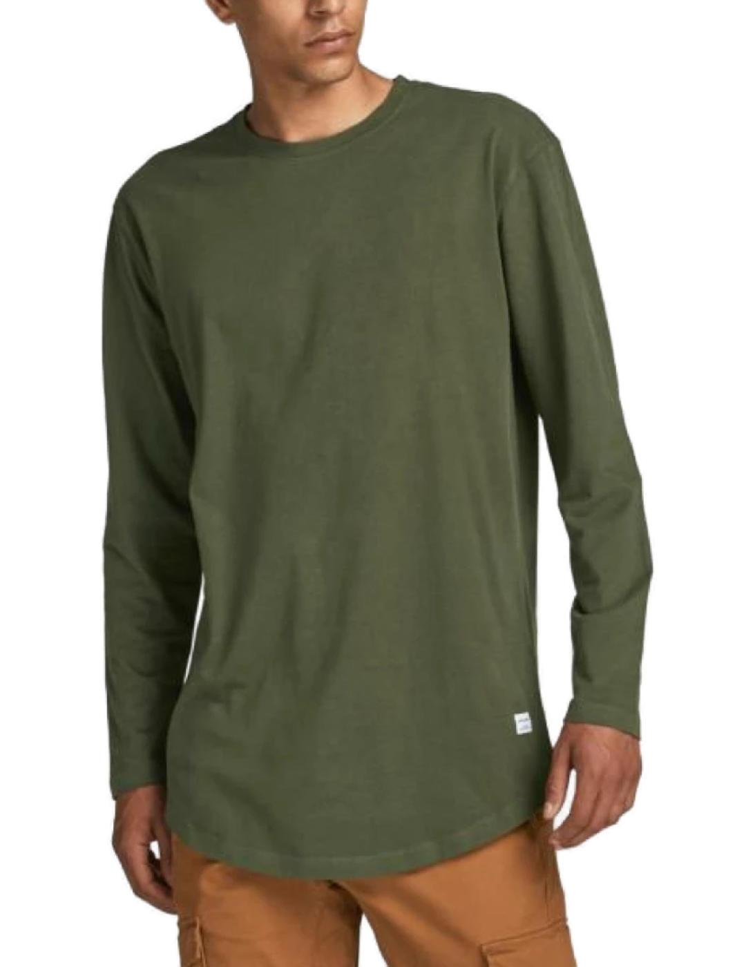 Camiseta Jack&Jones manga larga verde de hombre