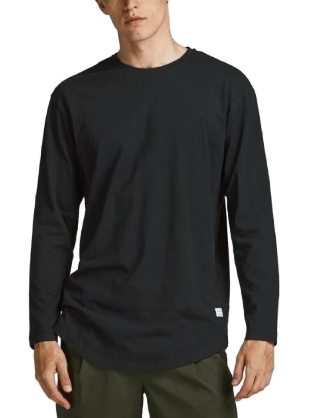 Camiseta Jack&Jones manga larga negra de hombre