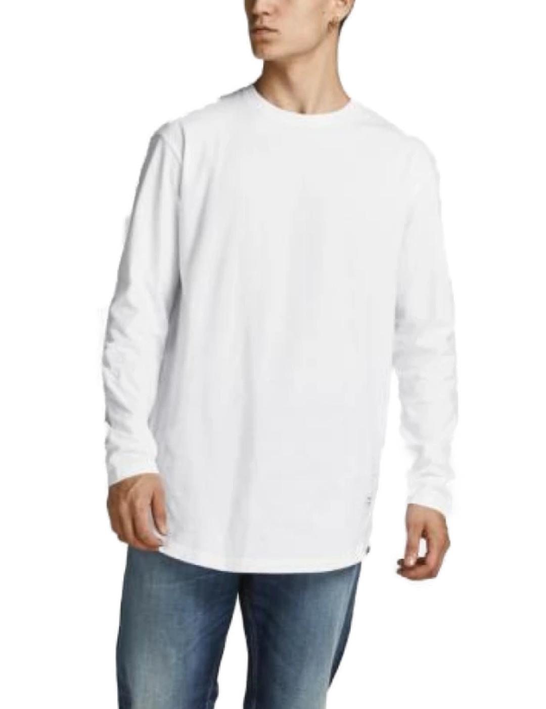 Camiseta Jack&Jones manga larga blanca hombre