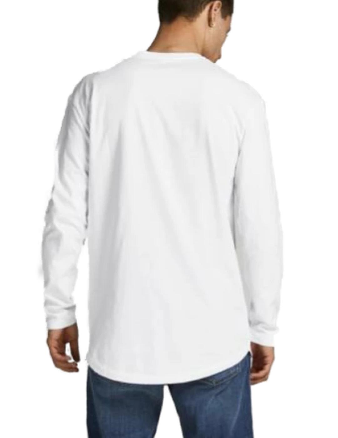 Camiseta Jack&Jones manga larga blanca hombre