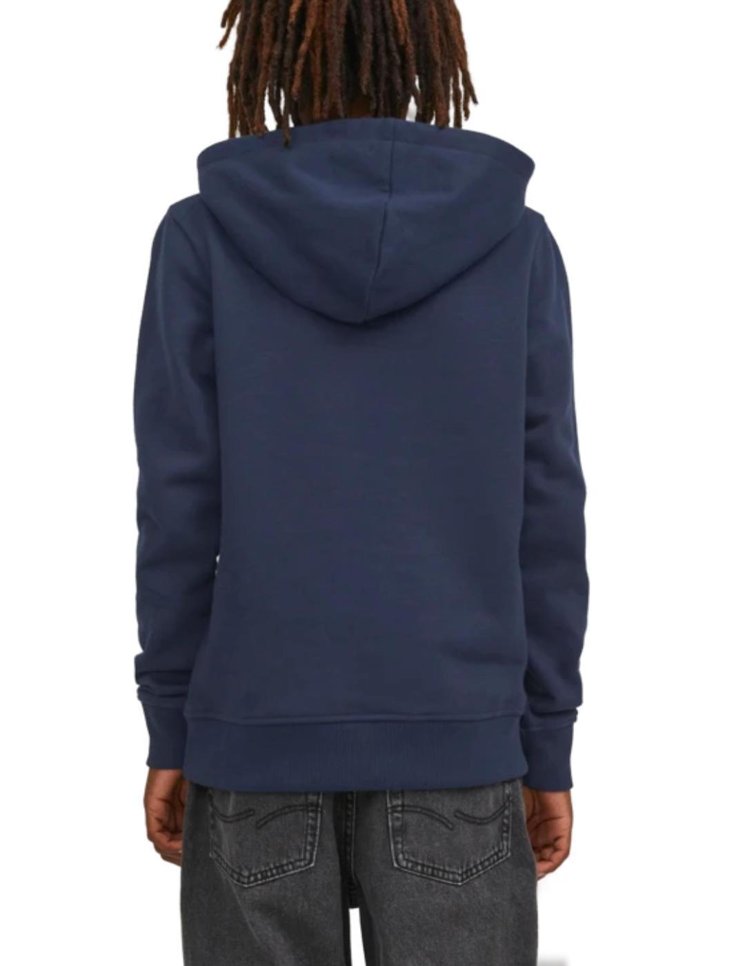 Sudadera Jack&Jones Junior Dust marino con capucha para niño