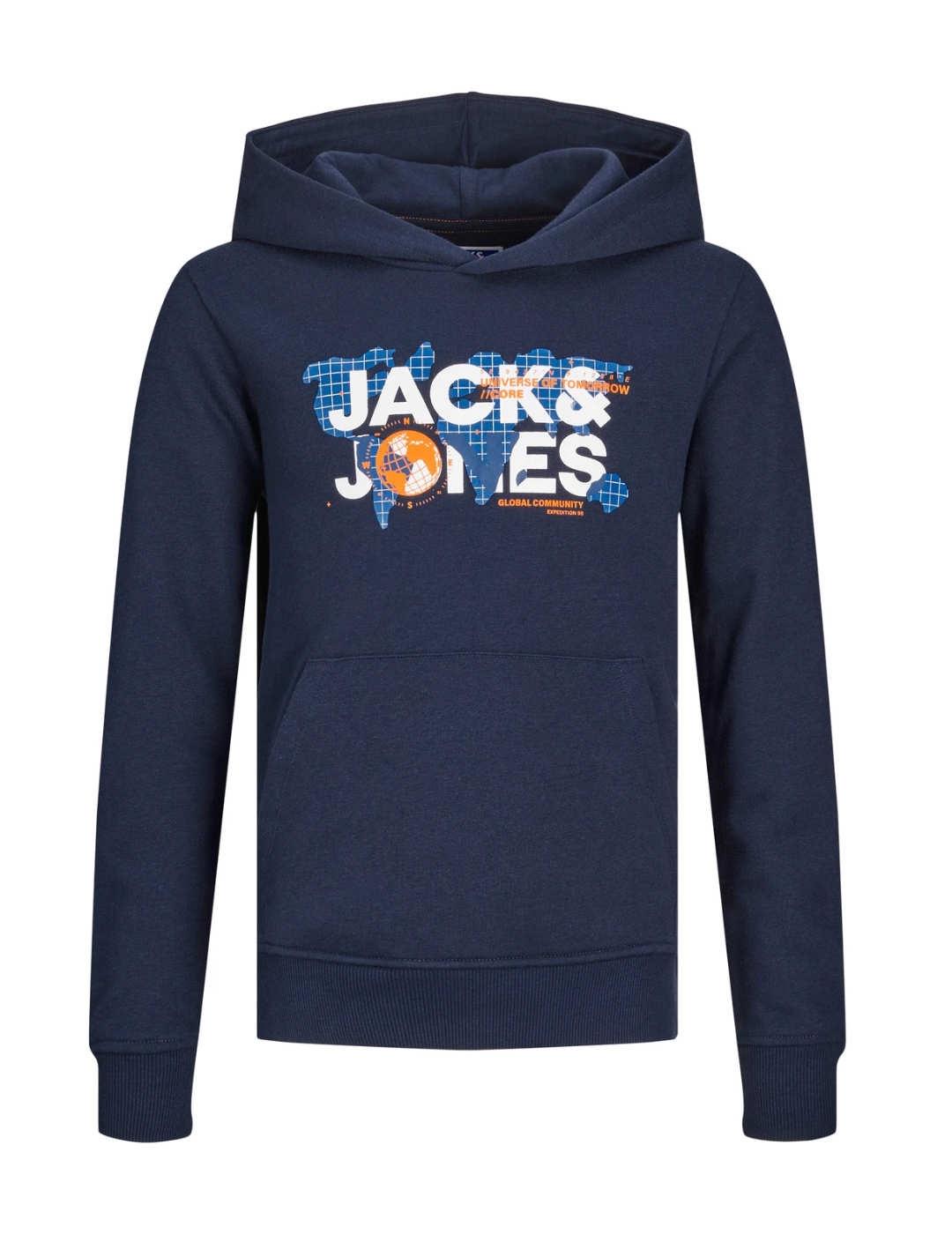 Sudadera Jack&Jones Junior Dust marino con capucha para niño