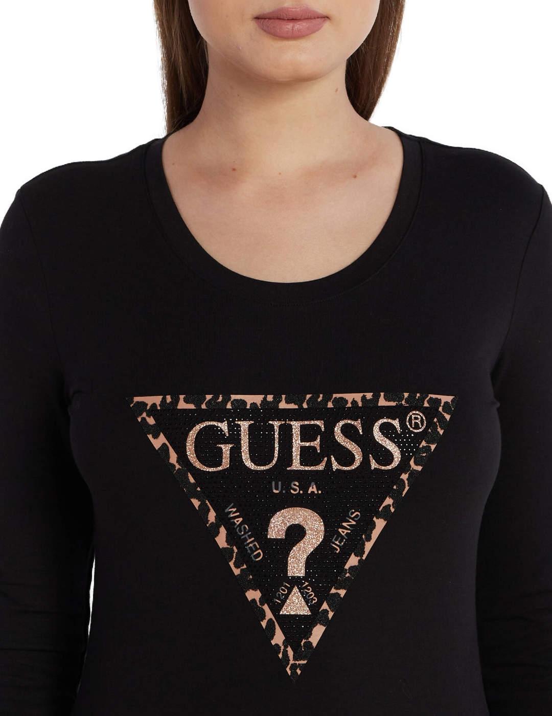 Camiseta guess manga larga mujer online