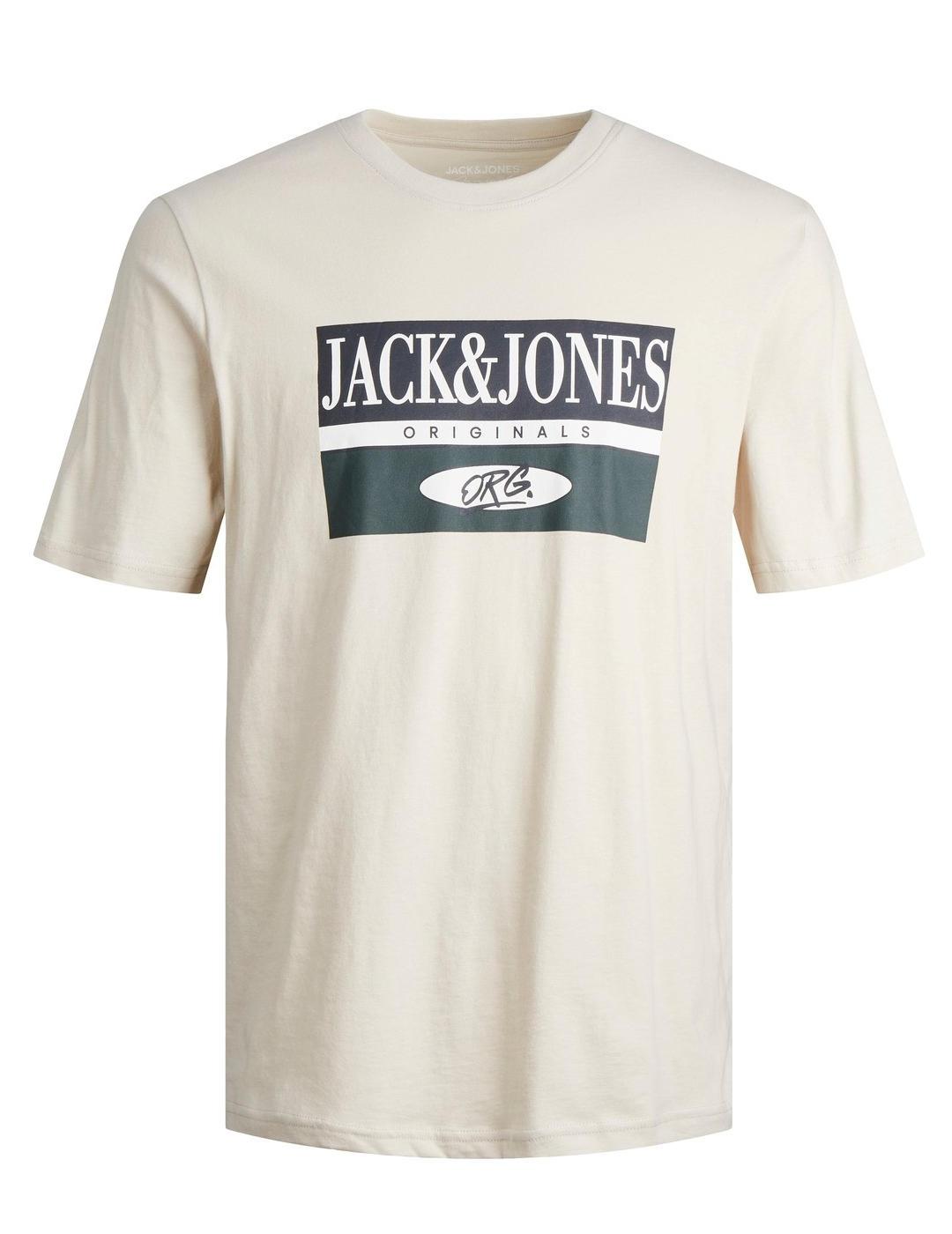 Camiseta Jack&Jones Arthur beige manga corta para niño