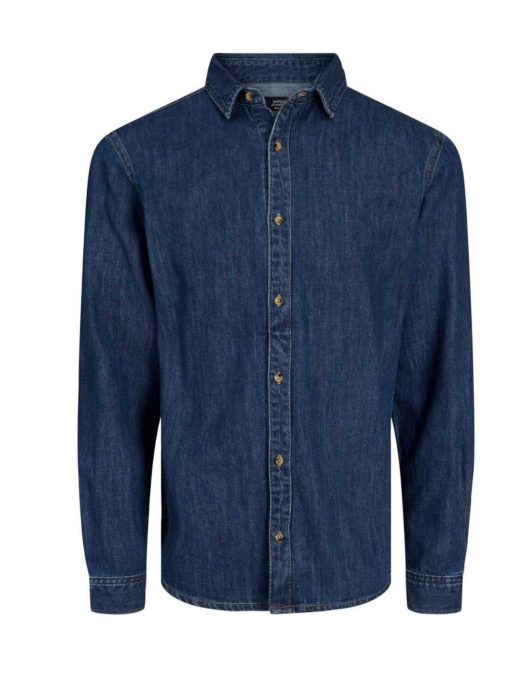 Camisa Jack&jones Henry denim oscuro de hombre