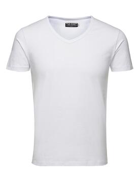 Camiseta Jack&Jones V-NECK  blanco hombre
