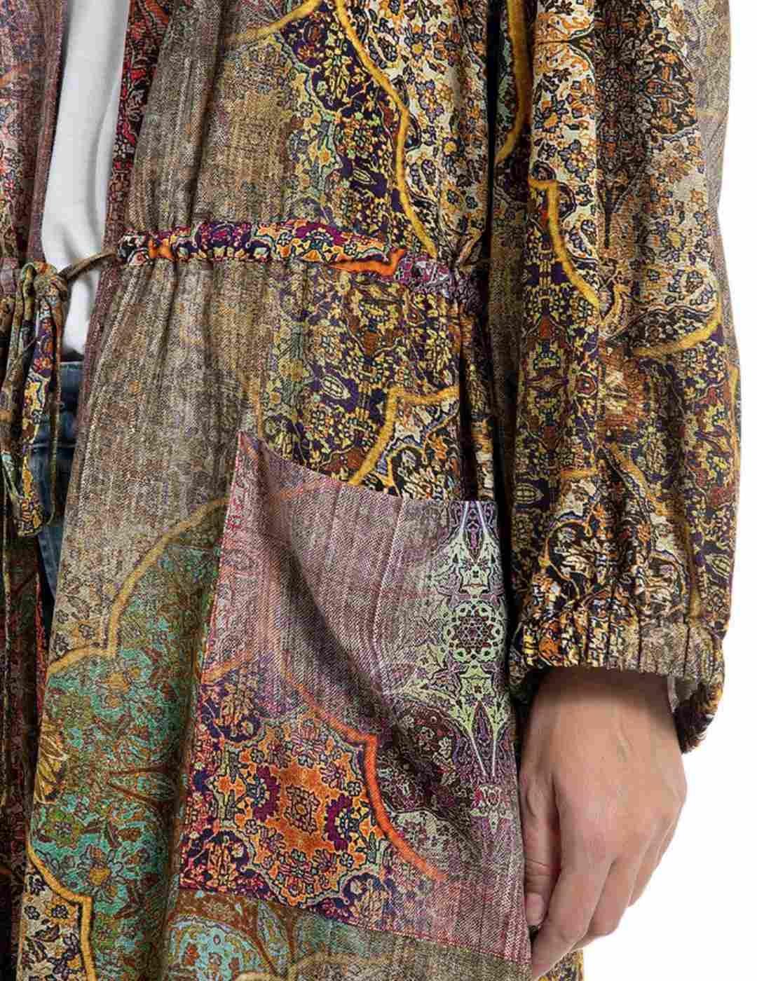 Vestido Kimono Replay estampado arabesco multicolor de mujer