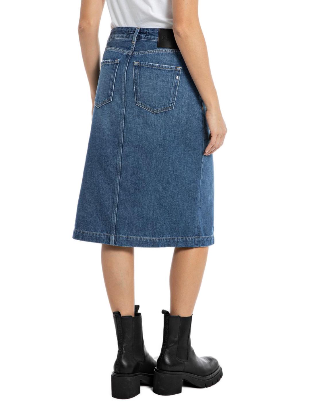 Falda vaquera Replay vaquero marino para mujer