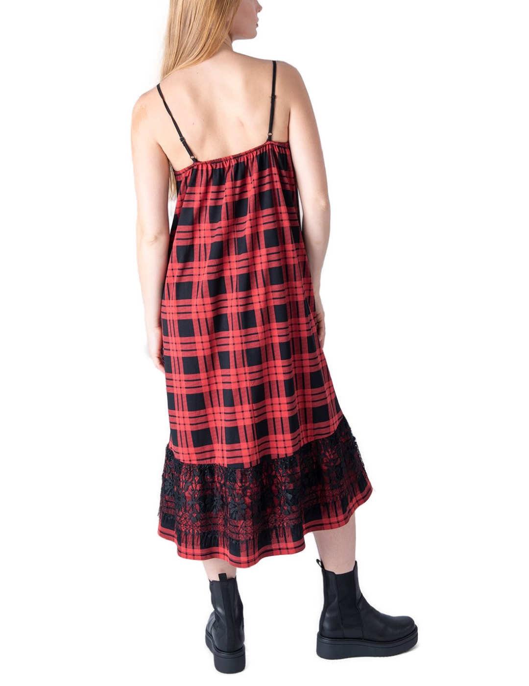 Vestido Animosa Destroy rojo cadros para mujer