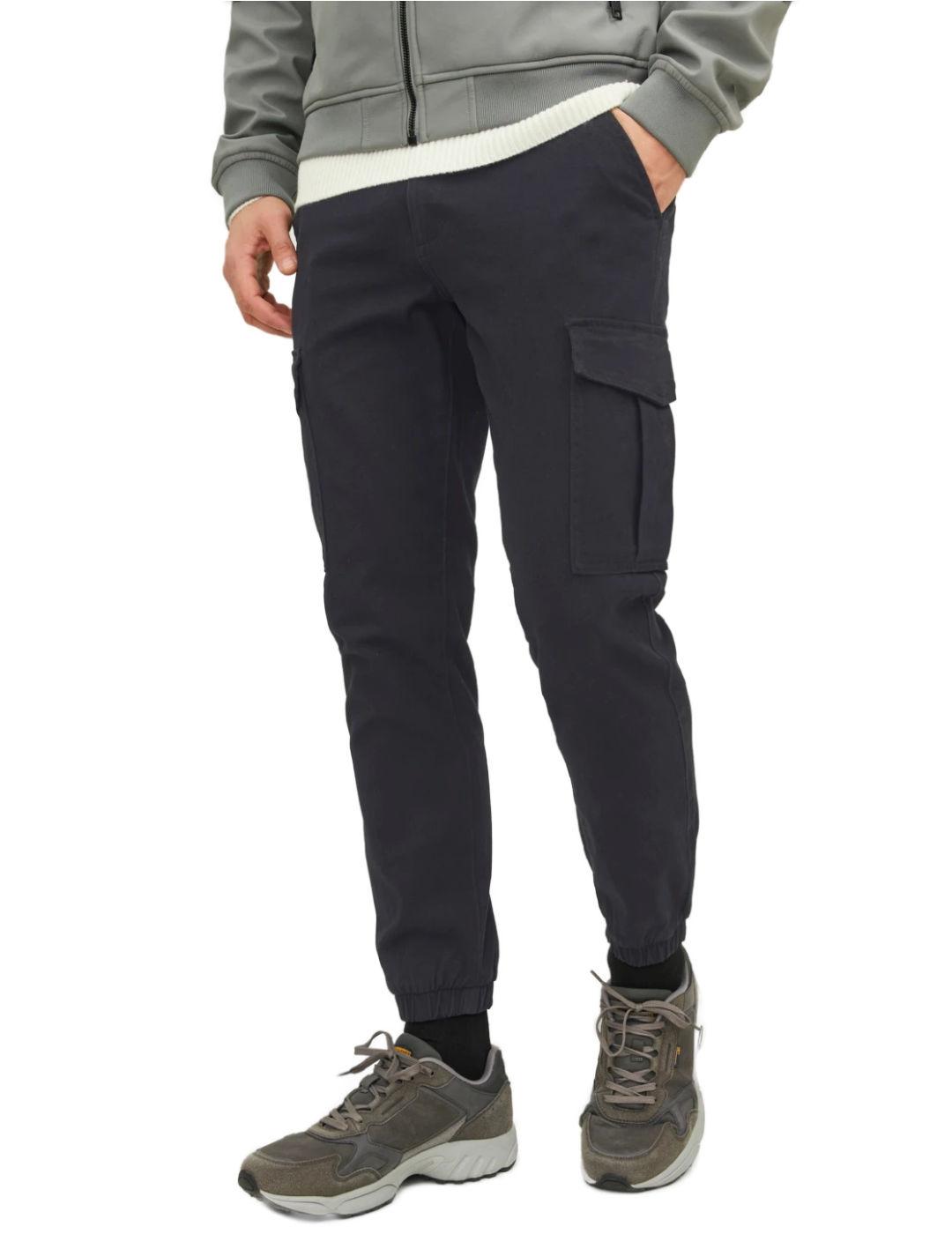 Pantalón Jack&jones Marco negro cargo bolsillos de hombre