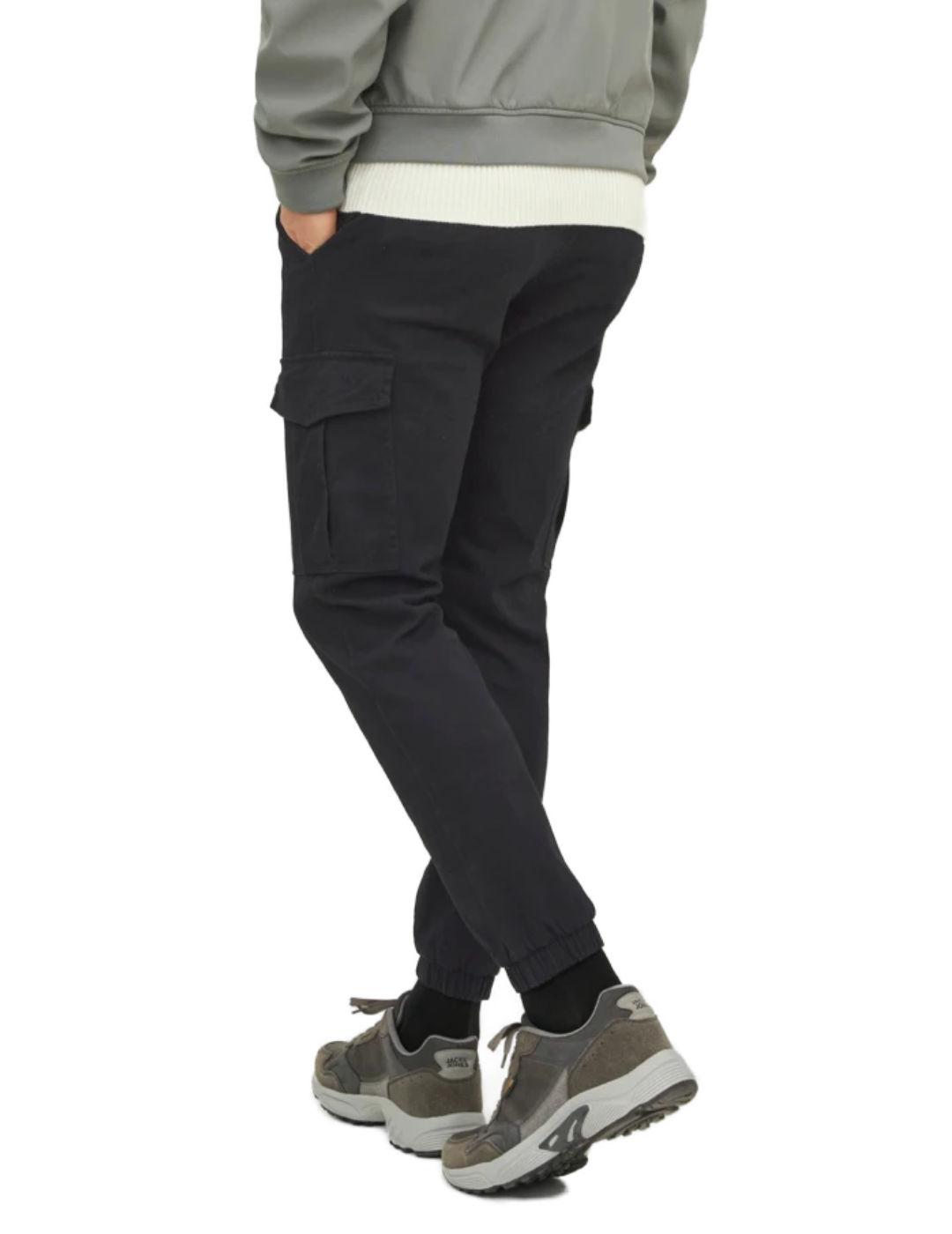 Pantalón Jack&jones Marco negro cargo bolsillos de hombre