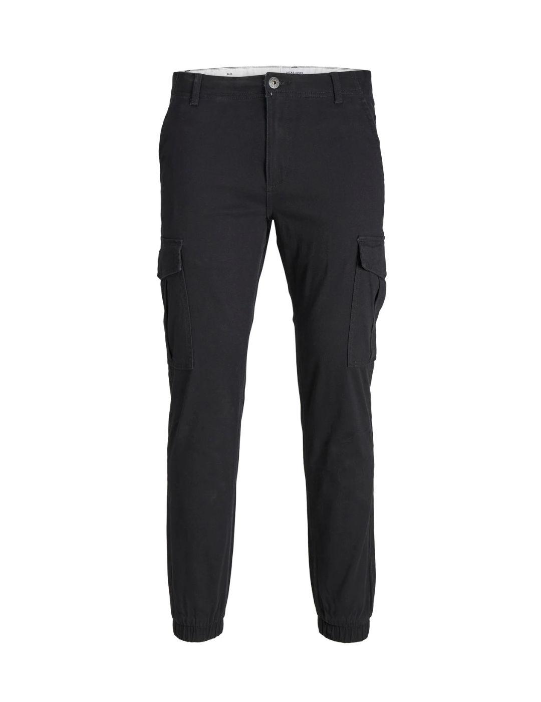 Pantalón Jack&jones Marco negro cargo bolsillos de hombre