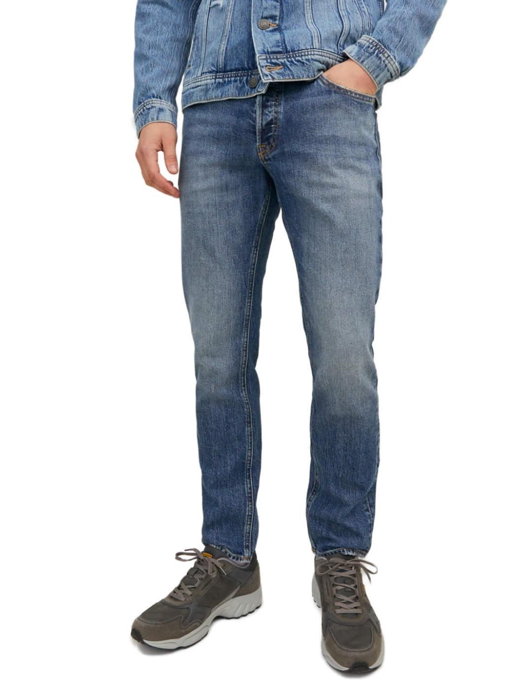 Pantalón vaquero Jack&Jones Tim slim straight azul de hombre