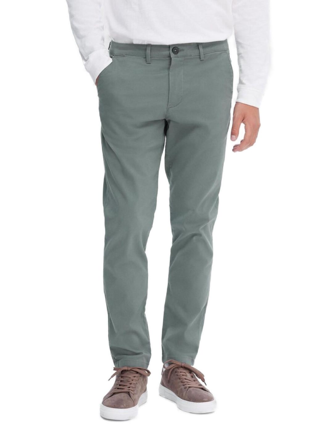 Pantalón Chino Selected New Miles verde agua para hombre