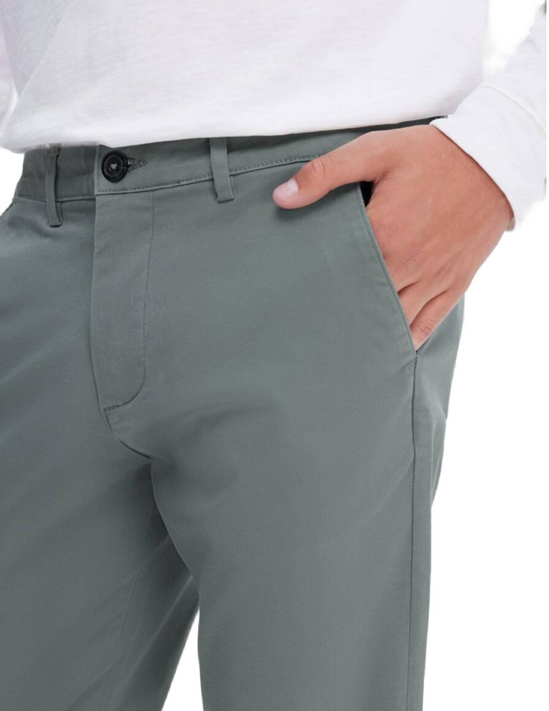 Pantalón Chino Selected New Miles verde agua para hombre