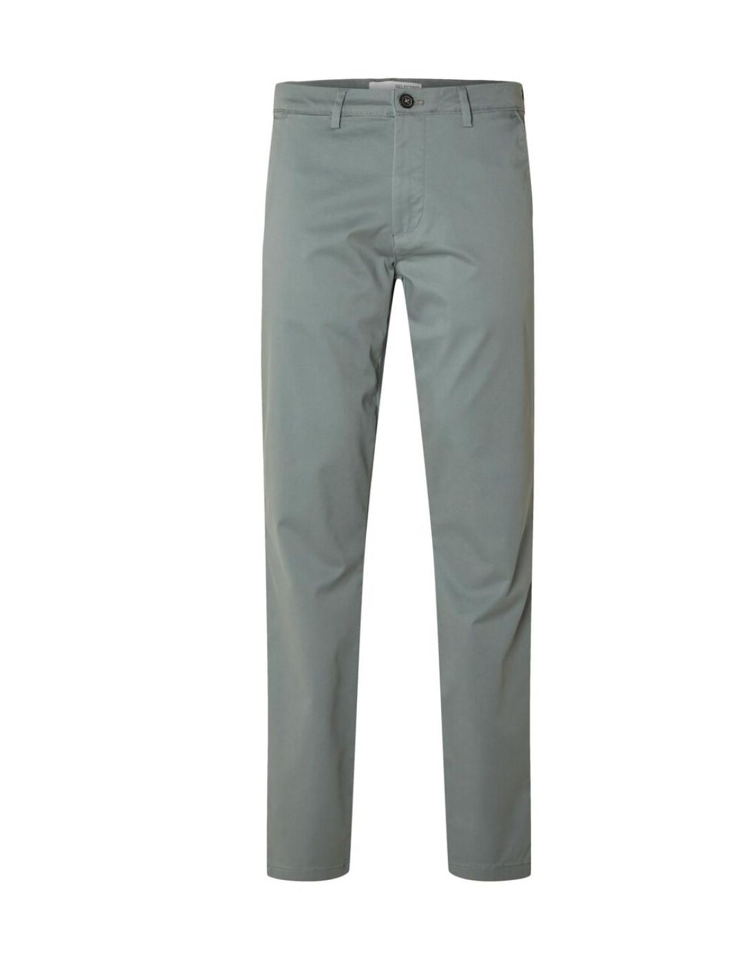 Pantalón Chino Selected New Miles verde agua para hombre