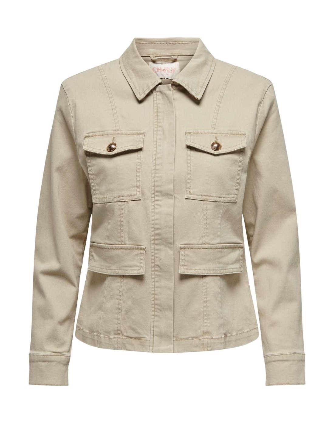 Chaqueta Only Cecily beige para mujer