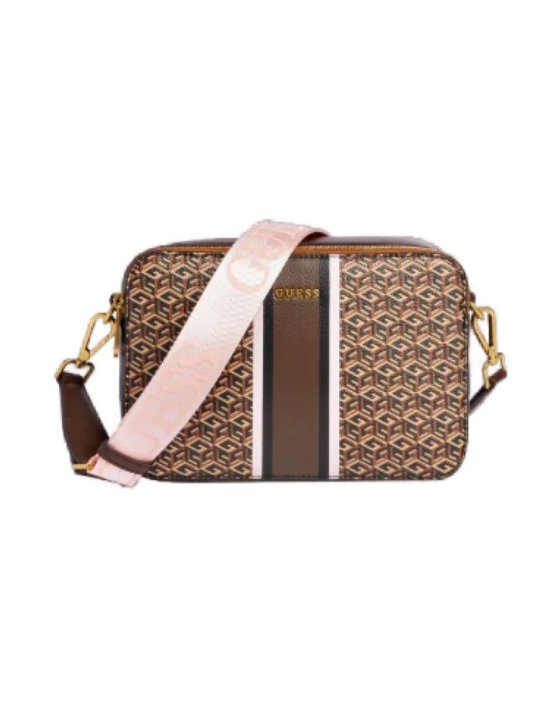 Bolso Guess Ederle Camera marrón para mujer