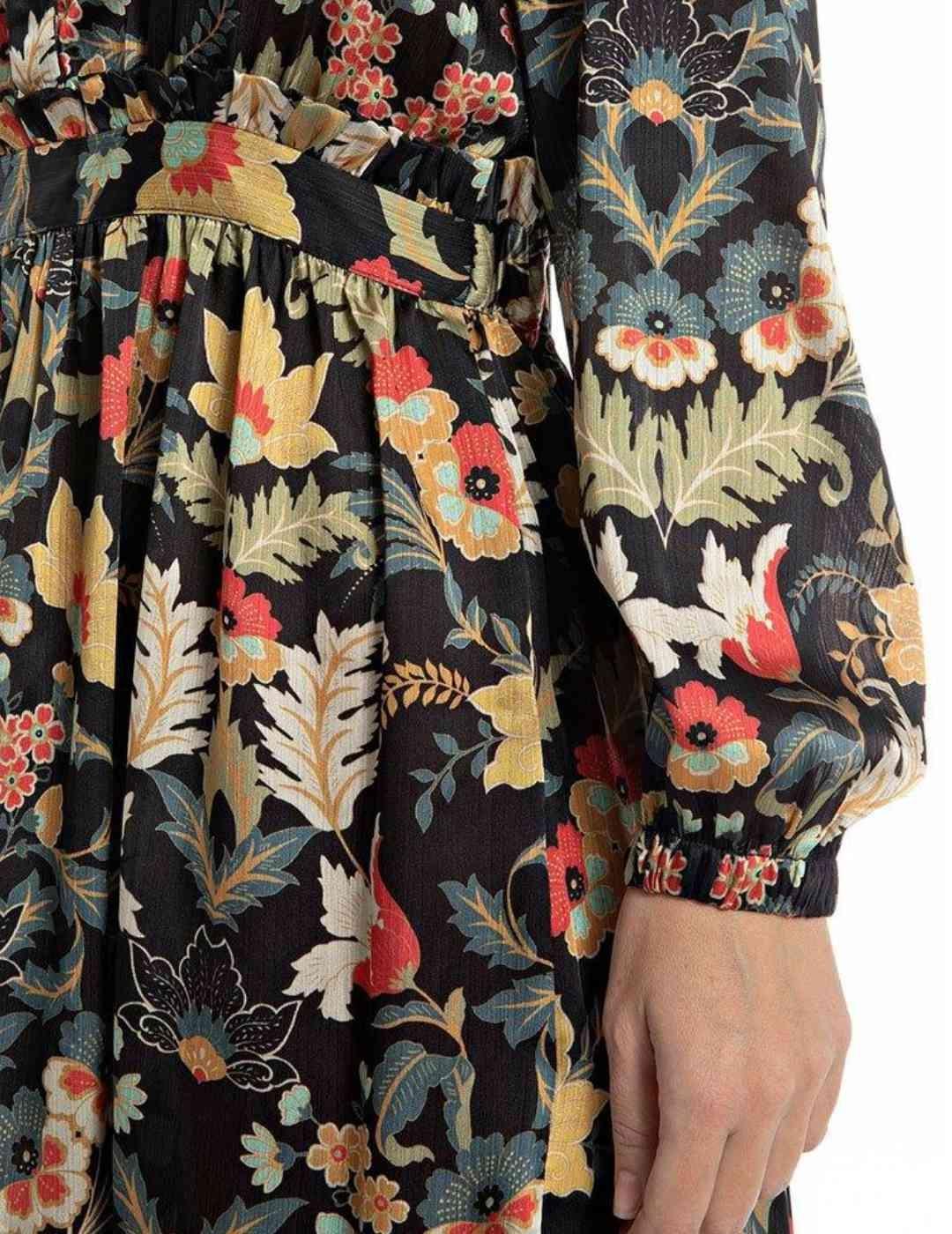 Vestido Replay flores manga larga para mujer