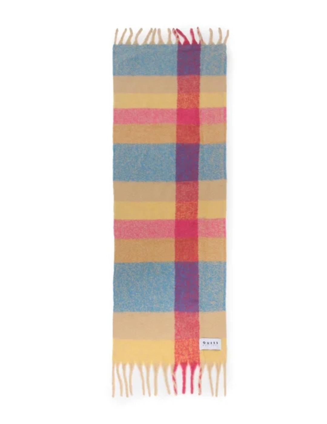 Bufanda Guess cuadros multicolor para mujer