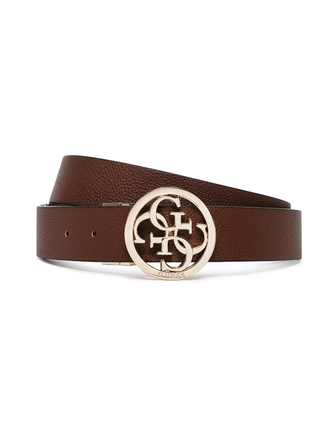 Cinturón reversible Guess Ajustable beige logo para mujer