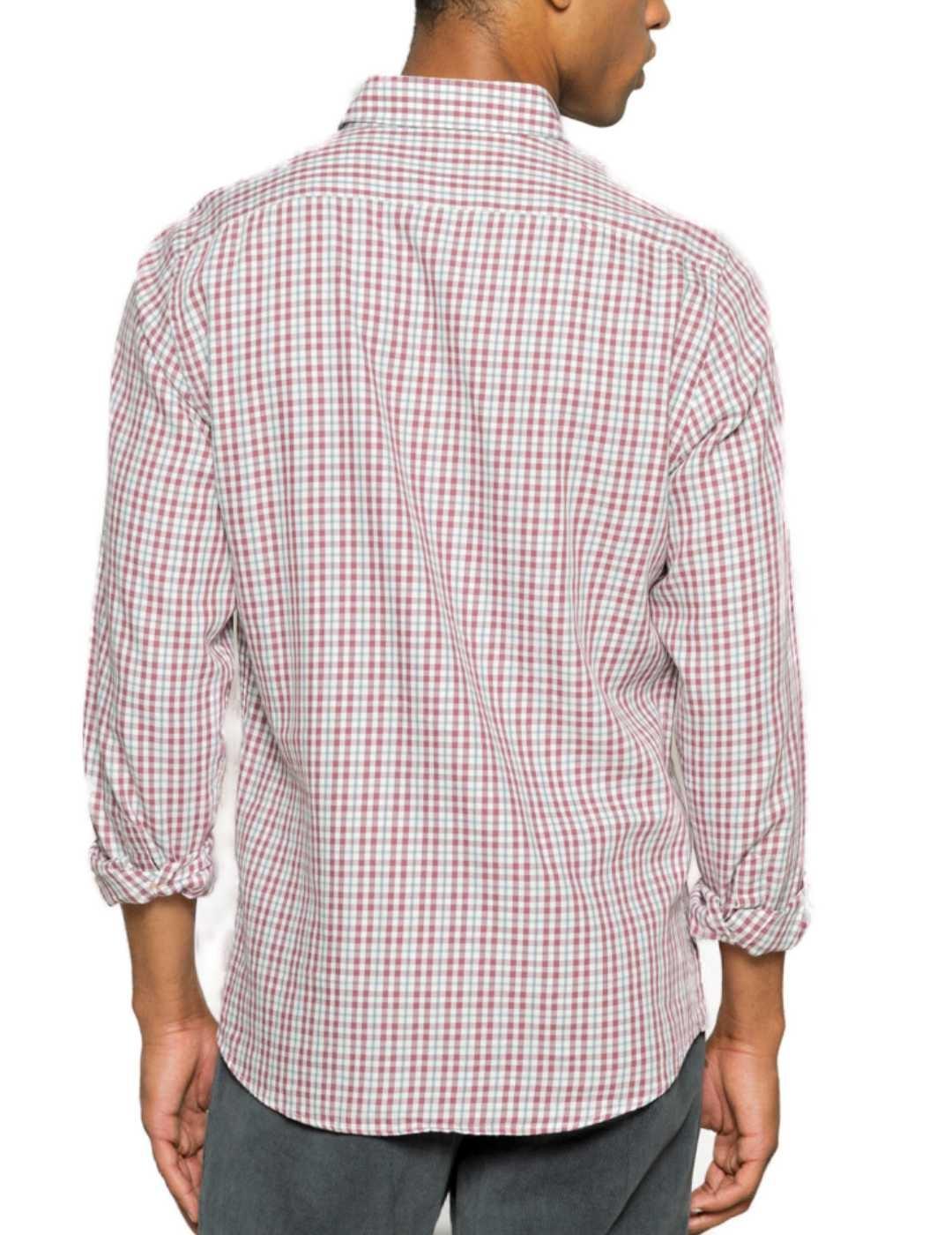 Camisa Scotta Kenia burdeos cuadros Regular fit para hombre